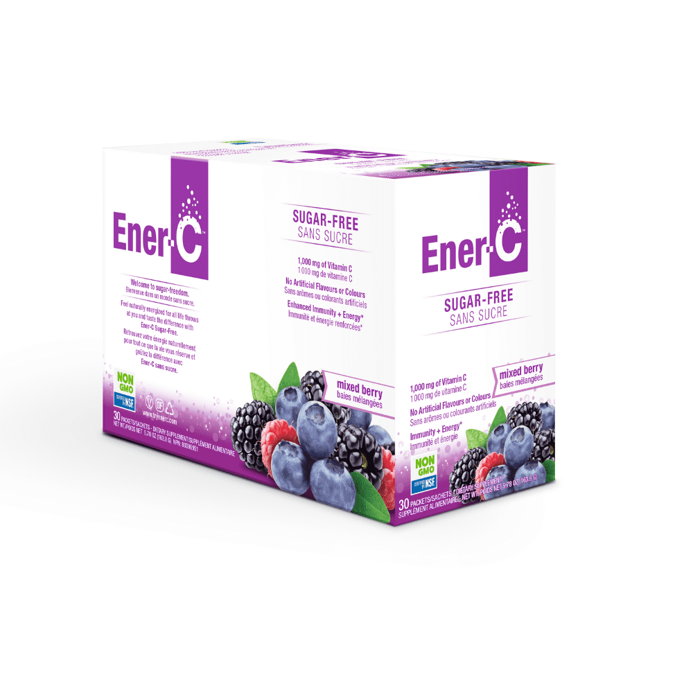EnerC Sugar Free Mixed Berry Multivitamin Drink Mix, 1000mg Vitamin C