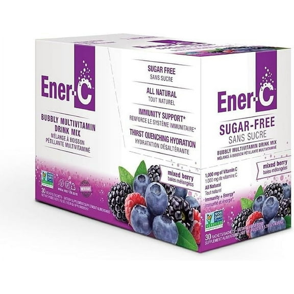 Ener C Vitamin C Sugar Free Drink Mix, Mixed Berry, 30 Ea, 6 Pack