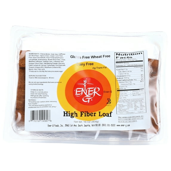 Ener-G Foods Loaf High Fiber Rice, 16 Oz