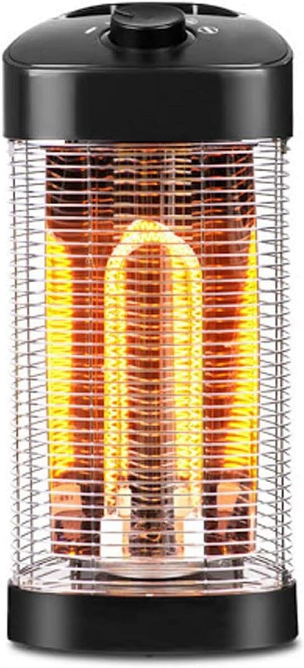 EnerG Plus Portable Infrared Electric Outdoor Oscillating Heater, Black