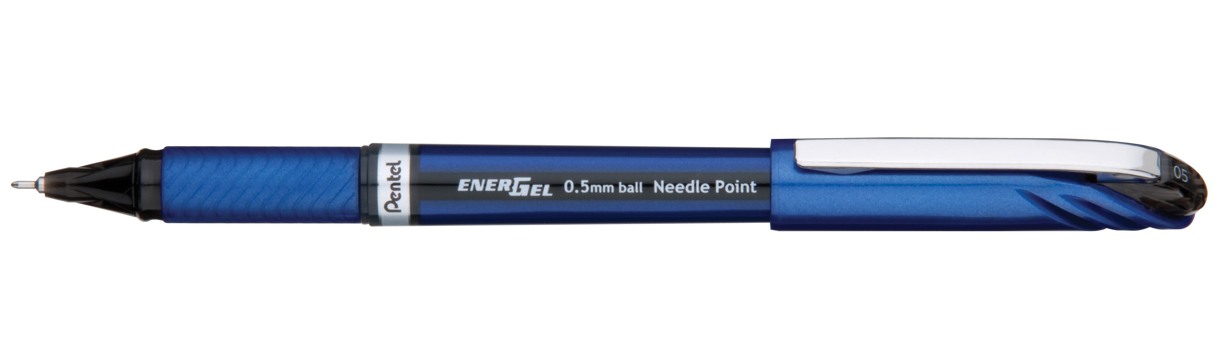 EnerGel NV Liquid Gel Pen, (0.5mm) Needle Tip, Fine Line Capped, Black Ink, 12 Count