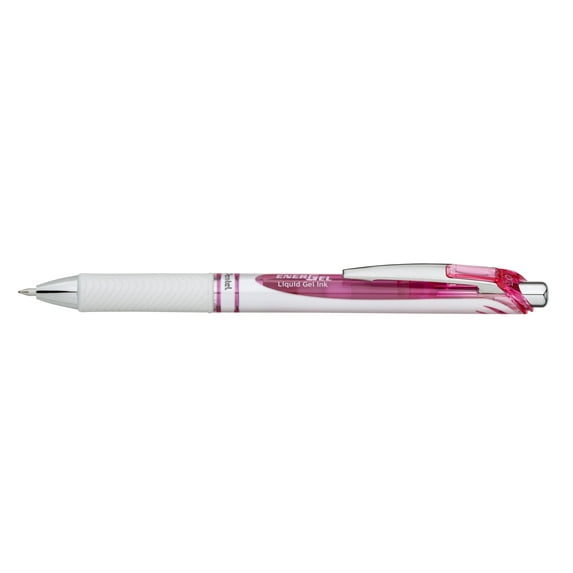 EnerGel Pearl Retractable 0.7mm Pink Accent, Pink Ink, 12 Count