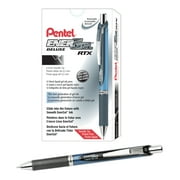 EnerGel RTX Retractable Liquid Gel Pen 0.5mm Needle Tip, Fine Line, Black Ink, 12 Count