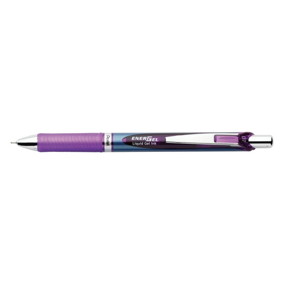 EnerGel RTX Retractable Liquid Gel Pen (0.7mm) Needle Tip, Medium Line, Violet Ink