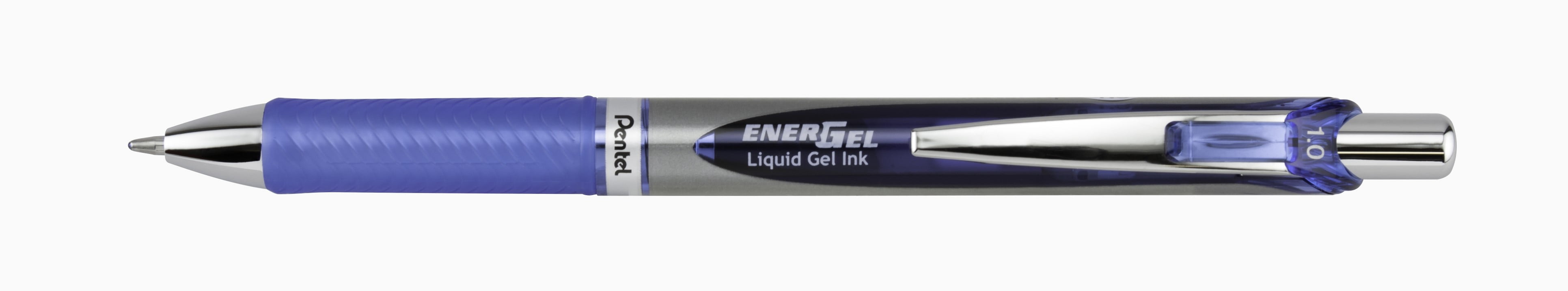 EnerGel RTX Retractable Liquid Gel Pen, Bold Line, Metal Tip, Blue Ink, 12 Count