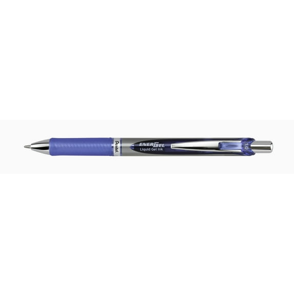 EnerGel RTX Retractable Liquid Gel Pen, Bold Line, Metal Tip, Blue Ink, 12 Count