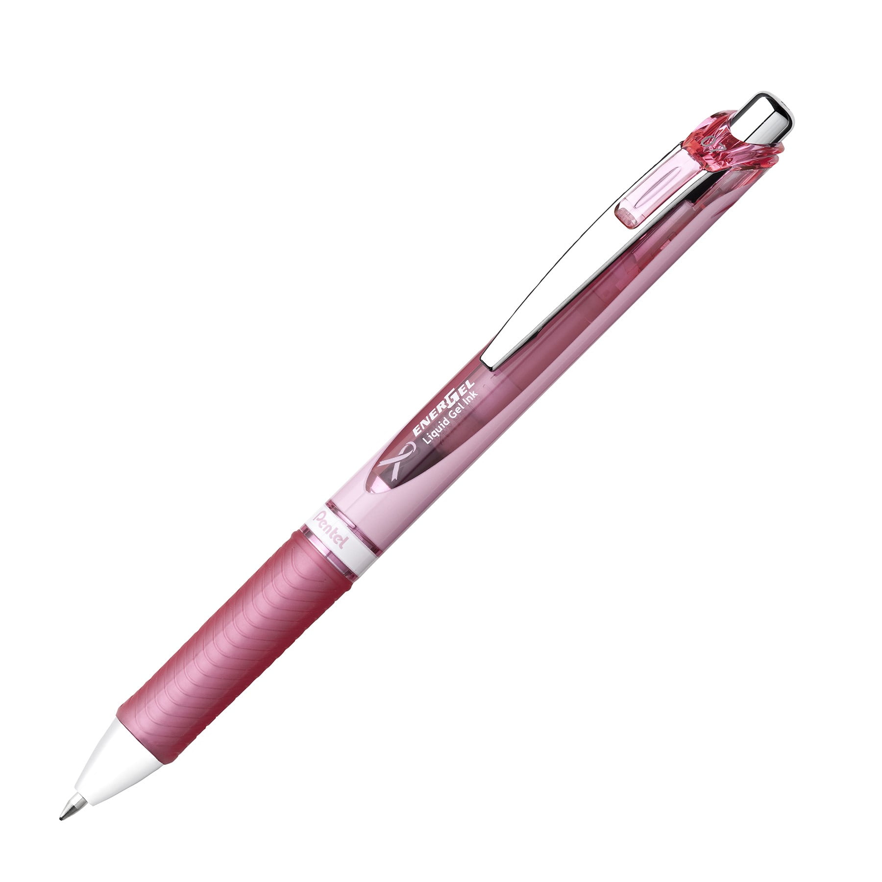 EnerGel RTX Retractable Liquid Gel Pen, Medium Line, Metal Tip, Pink Ink, 12 Count