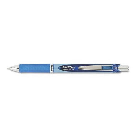 EnerGel RTX Roller Ball Retractable Gel Pen, Needle, Blue, Medium, Sold as Pack of 6