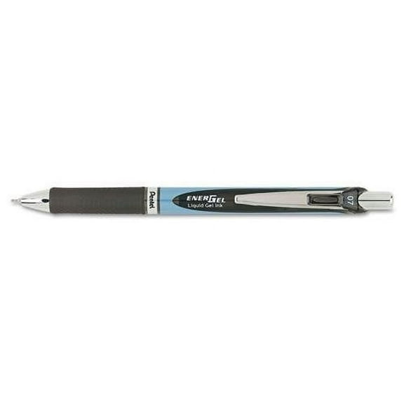 EnerGel RTX Roller Ball Retractable Gel Pen, Needle, Violet, Medium Black Ink/Medium Point/Black/Gray Barrel/Needle Tip