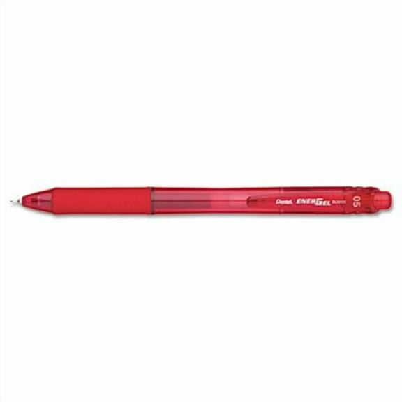 EnerGel-X Retractable Roller Gel Pen, .5mm, Red Barrel/Ink, Dozen, Sold as 2 Dozen