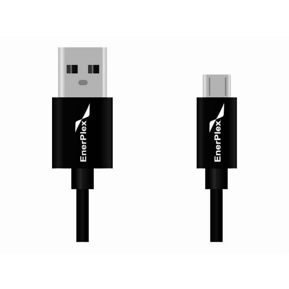 EnerPlex 1.5 ft Micro USB Charge and Sync Data Cable for Tablets & Smartphones, Black
