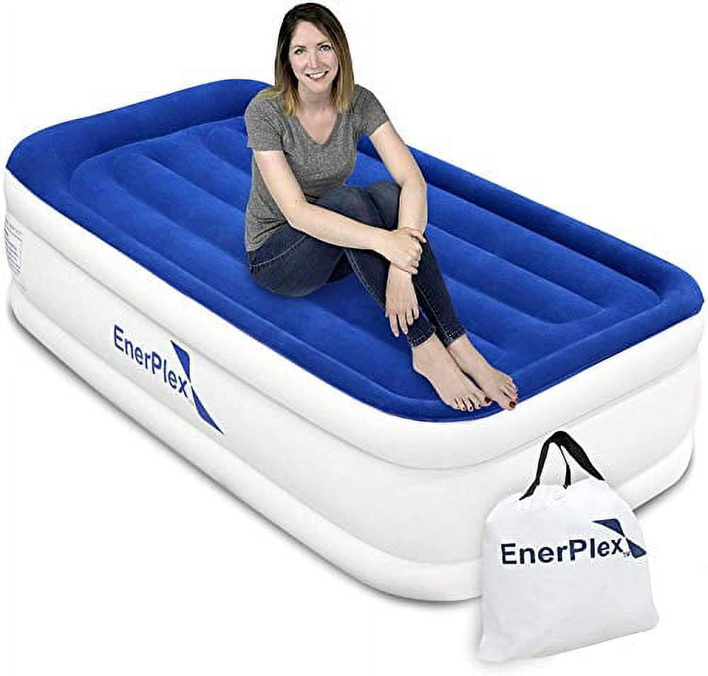EnerPlex Twin Air Mattress with Built in Pump 13" Luxury Size SelfInflating Blow Up Mattress