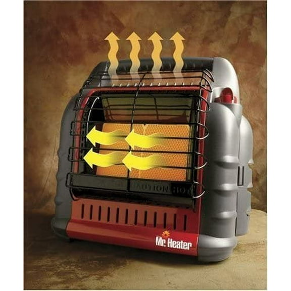 Mr. Heater Big Buddy Propane Heater - 18,000 BTU, Indoor/Outdoor, Automatic Shutoff, Black