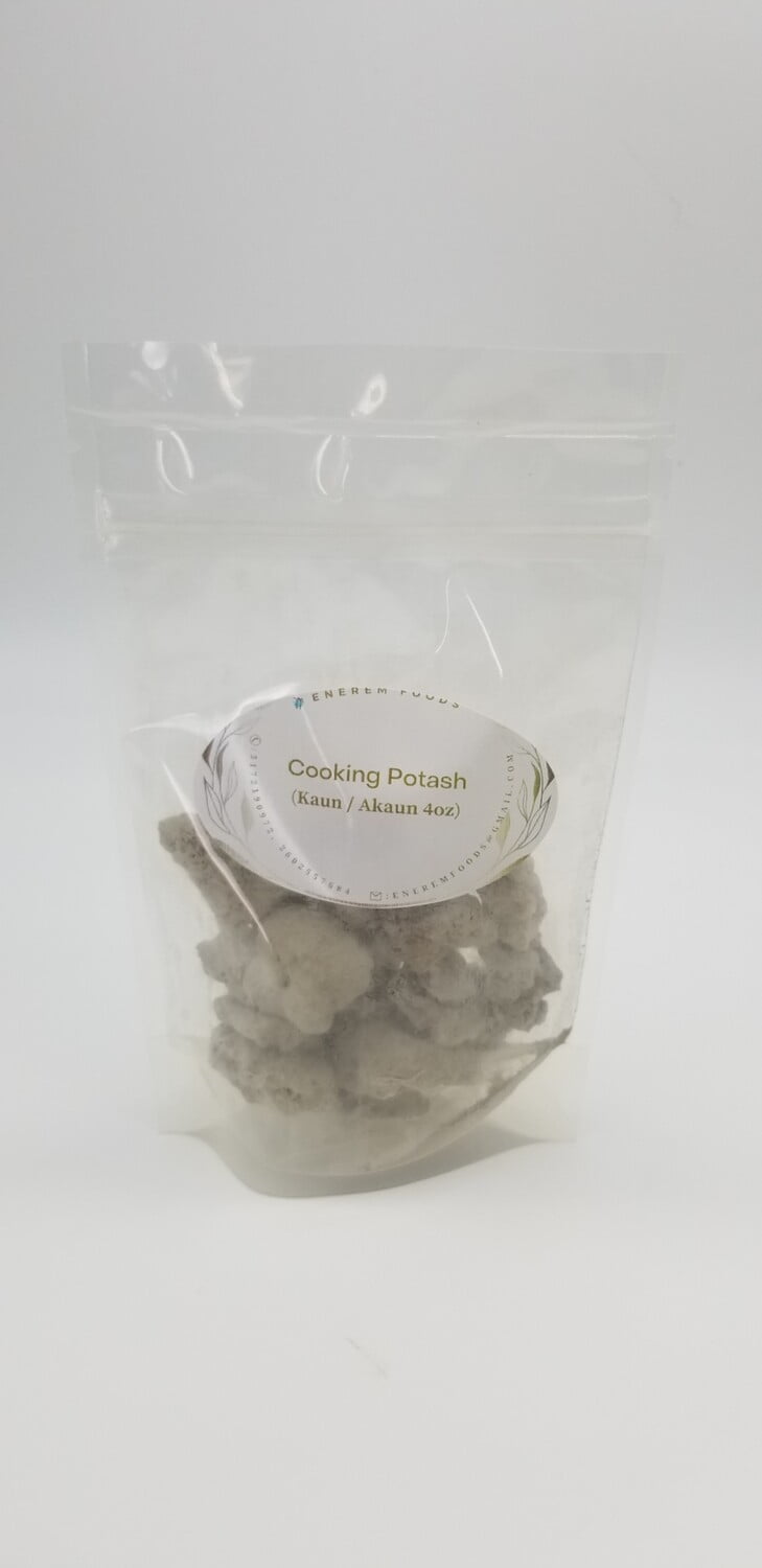 Enerem Cooking solid Potash / Kaun /Akauwu / Potash Rockstone (4oz / 113.5grams)