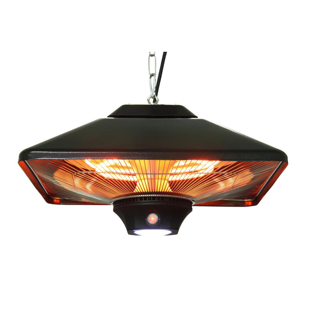 Black Aluminum and Steel Hanging Infrared Electric Heater