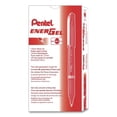 thumbnail image 1 of EnerGel NV Stick Gel Pen 0.7 mm Metal Tip, Red Ink/Barrel, Dozen, 1 of 2