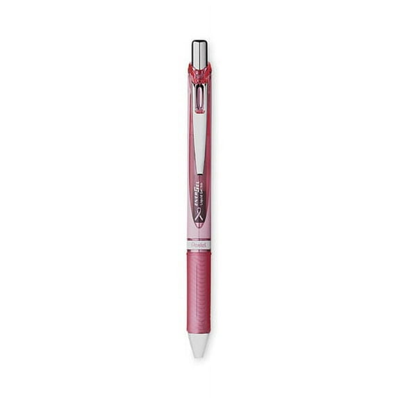 Energel Rtx Gel Pen, Retractable, Medium 0.7 Mm, Black Ink, Pink/silver Barrel, 3/pack | Bundle of 2 Packs