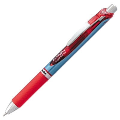 EnerGel RTX Gel Pen, Retractable, Medium 0.7 mm, Red Ink, Red/Gray Barrel, 3/Pack EnerGel RTX Gel Pen, Retractable, Medium 0.7 mm, Red Ink, Red/Gray Barrel, 3/Pack