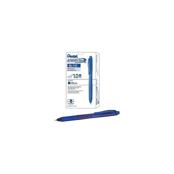 Pentel EnerGel-X RollerGel Retractable Gel Pens Bold Point Blue Ink 798182