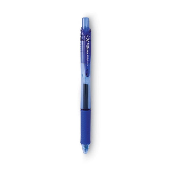 Energel-X Gel Pen, Retractable, Fine 0.5 Mm Needle Tip, Blue Ink, Blue Barrel, Dozen | Bundle of 10 Dozen