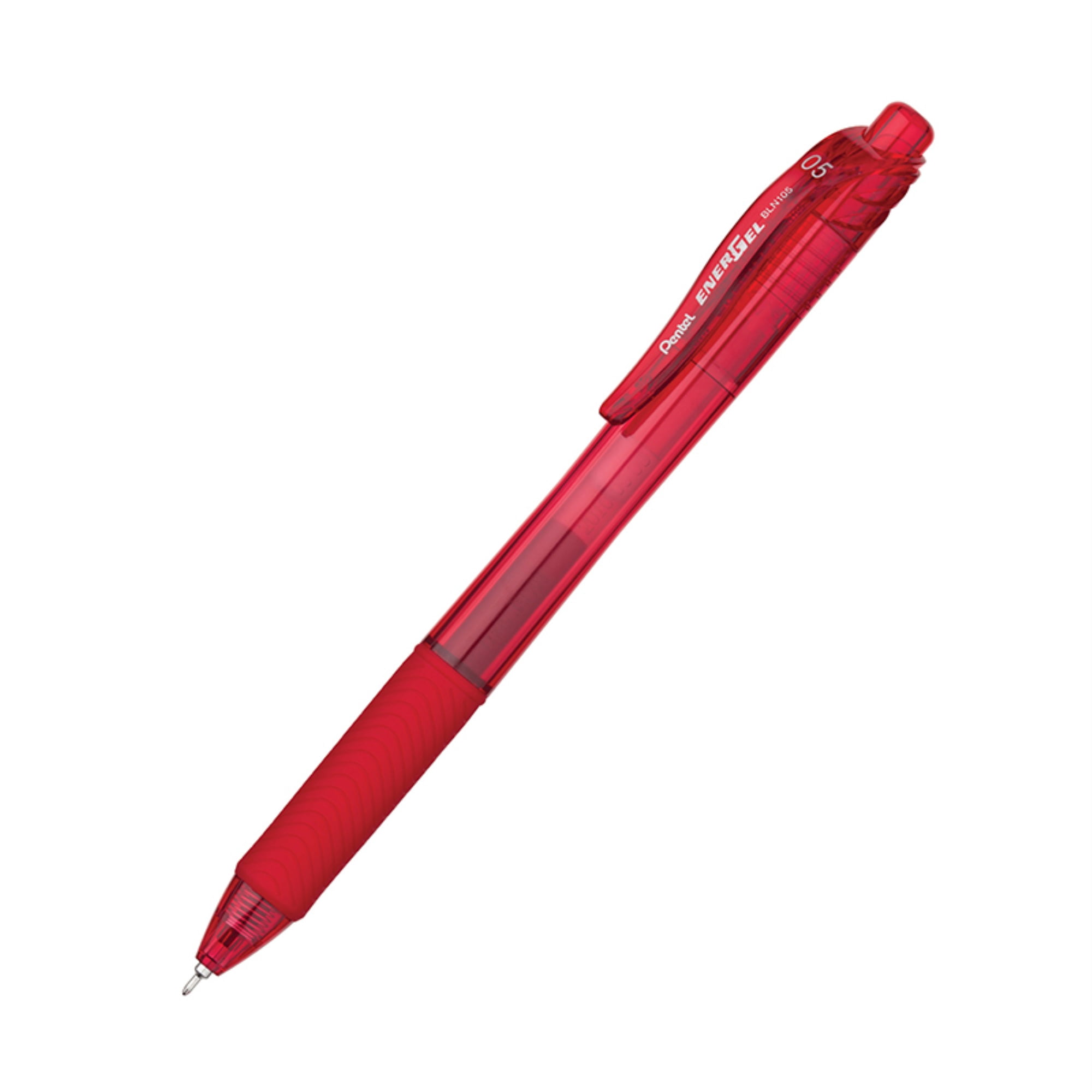 Energel-X Gel Pen, Retractable, Fine 0.5 Mm Needle Tip, Red Ink, Red Barrel, Dozen | Bundle of 5 Dozen