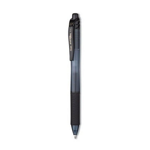 Energel-X Gel Pen, Retractable, Medium 0.7 Mm, Black Ink, Black Barrel, 5/pack | Bundle of 2 Packs