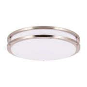 Energetic  12" LED Ceiling Light, Dimmable Modern Flush Mount, Brushed Nickel, 3CCT ENERGY STAR