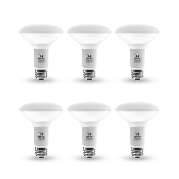 Energetic BR30 LED Flood Light Bulbs, 65W Equivalent, 2700K Soft White, Dimmable, E26 Base, 9-Year Life, 6-Pack