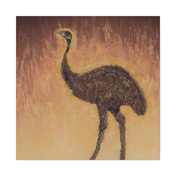 "Energetic Emu Minimalism" - Canvas