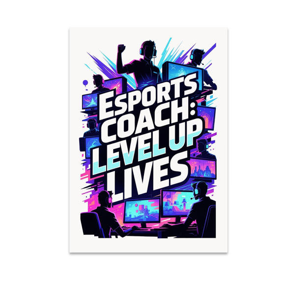 Energetic Esports Wall Decor - Gamer Enthusiast - 13x19 Poster Print