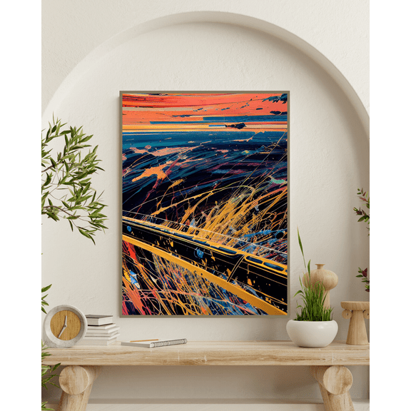 Energetic Flow - Abstract Expressionism Canvas Wall Art