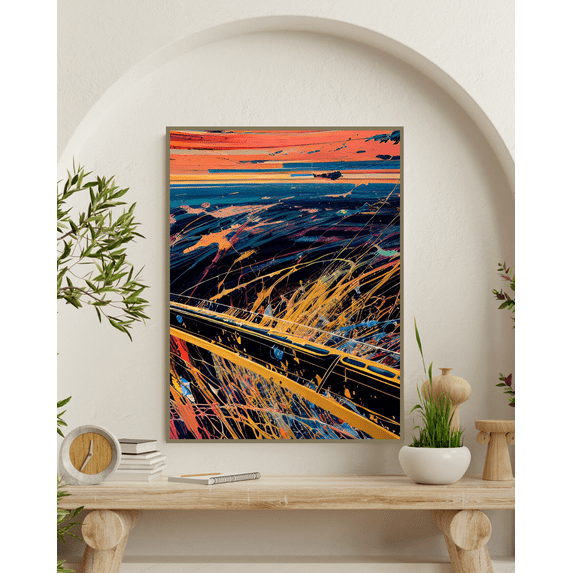 Energetic Flow - Abstract Expressionism Canvas Wall Art