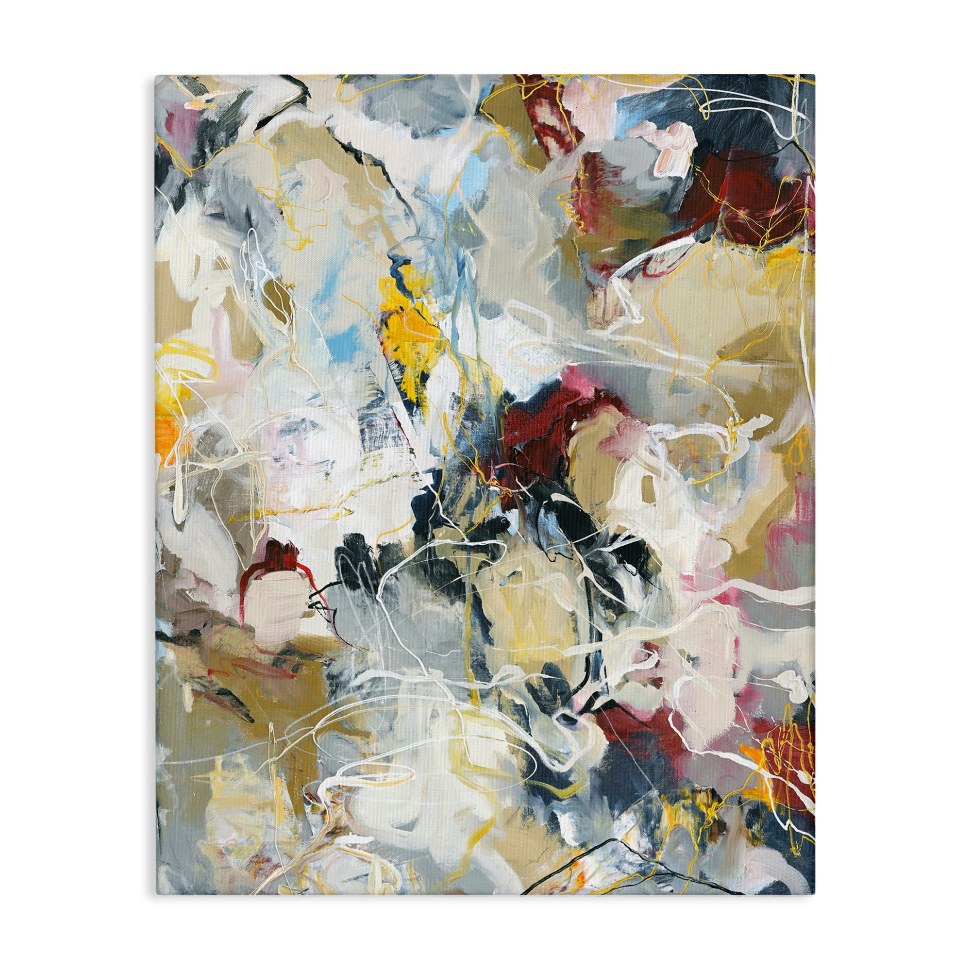 Energetic Frequency Abstract Canvas Wall Art, design by Design Fabrikken