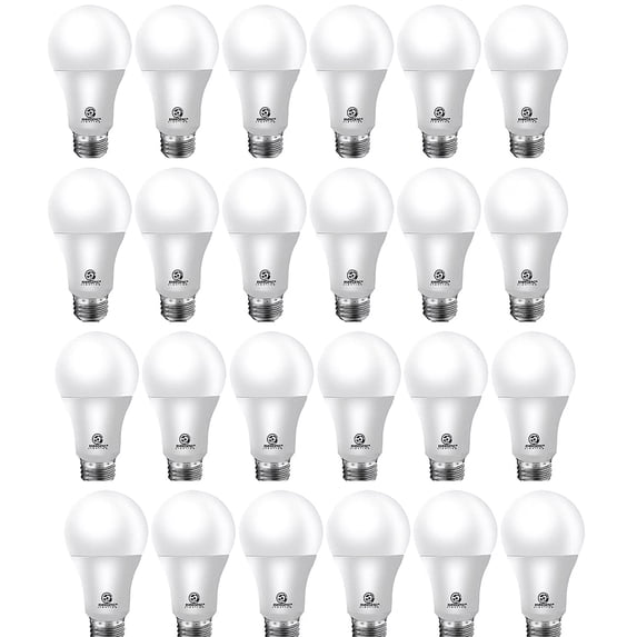 Energetic LED Light Bulb 8.5W(60W EQ) A19 General Purpose E26 Non-Dimmable 3000K Warm White 24-Pack