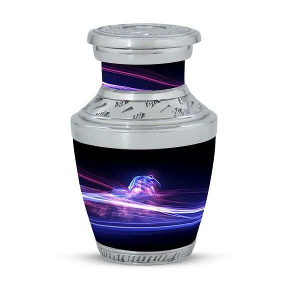 Energetic Light Surfing Serenity's Keepsake - Compact Urn for Ashes - Tranquil Memory Tribute - Funeral Urns For Human Ashes - Memorial Urns 3 Inch, 1 Pc