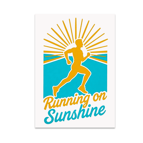 Energetic Running Wall Art - Running Enthusiast - 13x19 Poster Print