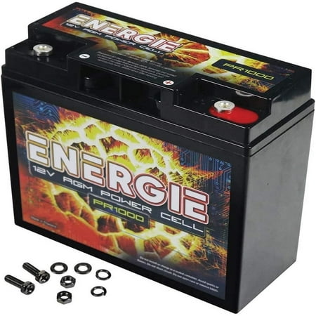 Energie Absorbed Glass Mat 12 Vehicle Battery, 1000 CCA