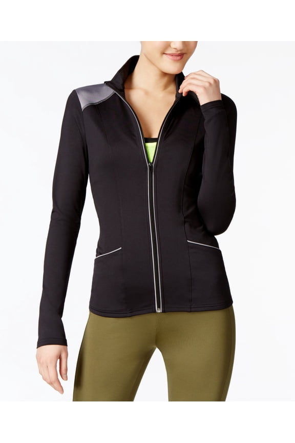 Active Juniors' Zip-Front Track Jacket - Black XL