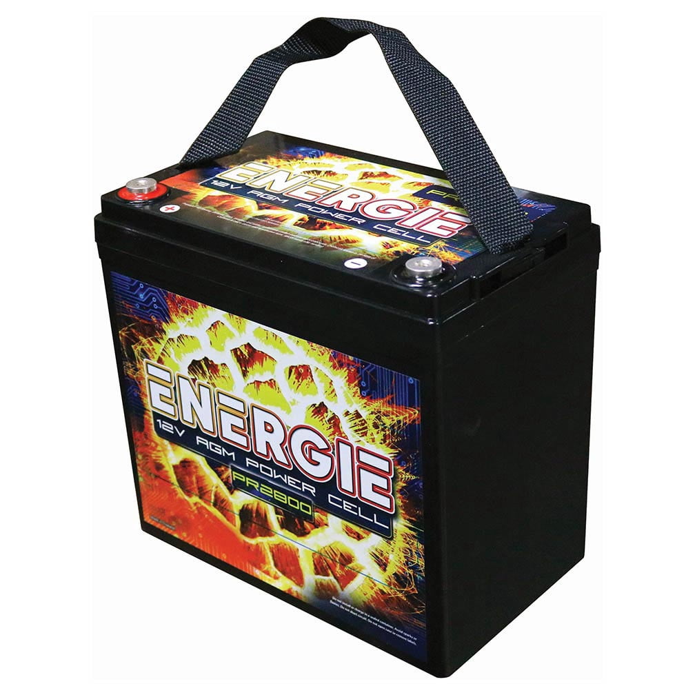 Energie PR2800 AGM 12 Volt Automotive Battery Top Post for Car Audio Performance