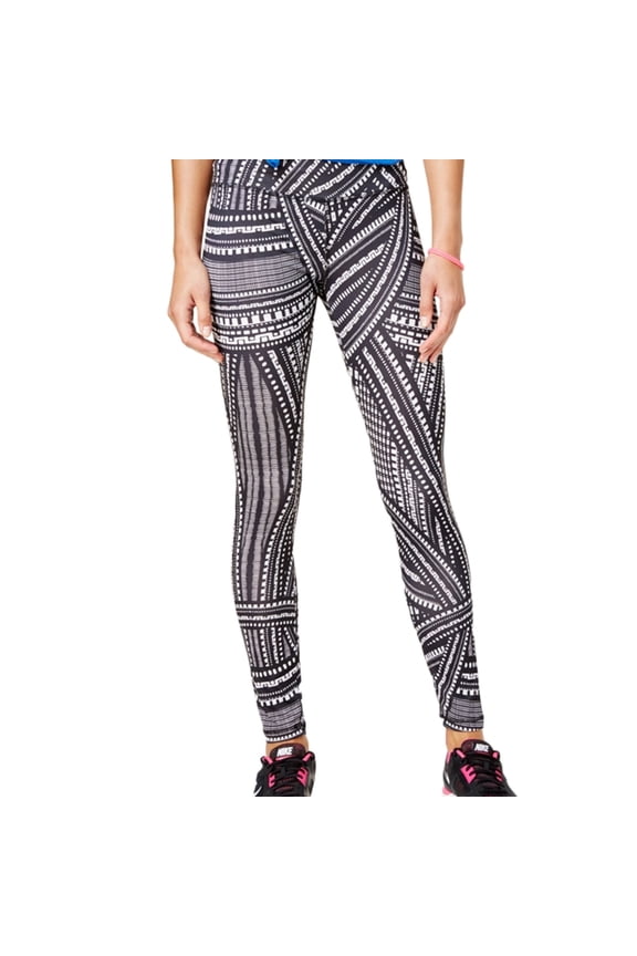 Womens Juniors Printed Stretch Athletic Leggings