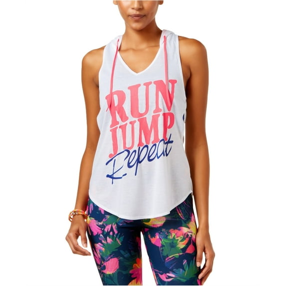 Energie Womens Run Jump Repeat Tank Top, White, XS