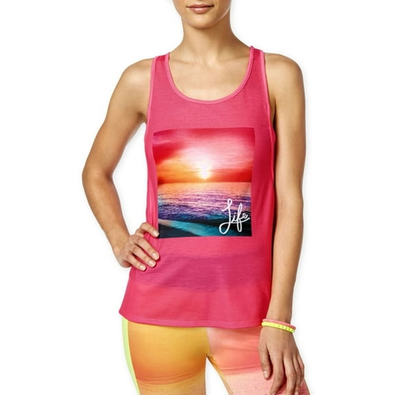 Energie Womens Tory Layered-Look Racerback Tank Top