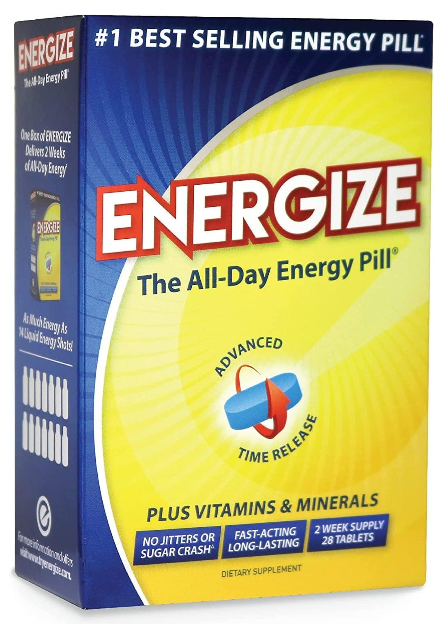 Energize Caffeine Pills Fast Acting Energy Pill Healthy Focus Brain
