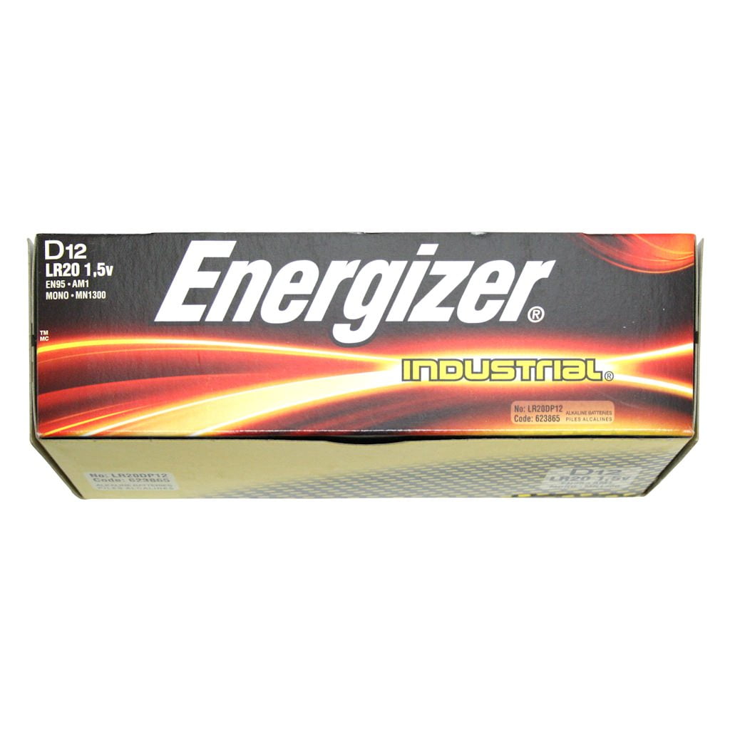 Energizer 01138 - D Cell 1.5 volt Industrial Battery (12 pack