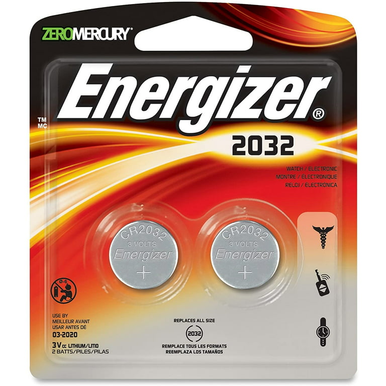 Energizer 03280 - 2032 3 volt Coin Lithium Battery (2 pack) (2032BP-2)