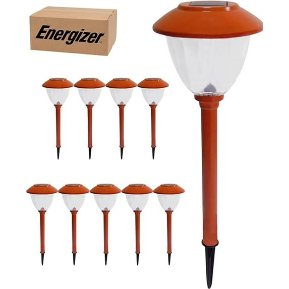 Energizer 10 Pack Solar Pathway LED Lights Outdoor-15 Lumen