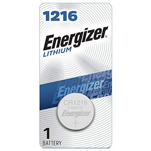 Energizer CR1216 Lithium Coin Batteries (1 Pack), 1216 Long Lasting Power for Watches, Key Fobs, Medical Devices and more