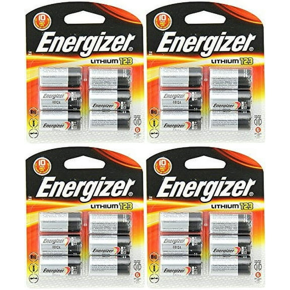 Energizer 123 Lithium aaFzK Battery, 6 Count (4 Pack)