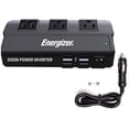 thumbnail image 1 of Energizer 200 Watt Power Inverter Modified Sine Wave Car Inverter 12V to 110V DC to AC Converter with Car Cigarette Lighter Plug, Four 2.1A USB Ports & Three Standard North American AC Outlets, 1 of 7
