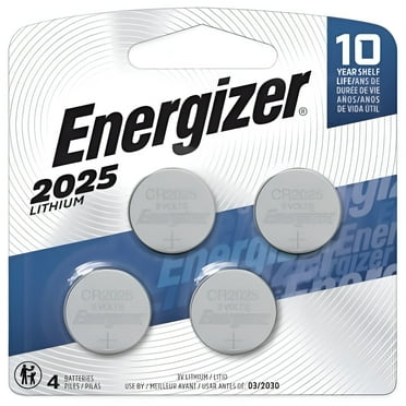 Energizer 2025 Lithium Coin Battery, 4 Pack